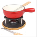 Beliebte &amp; schöne Emaille Fondue Set mit Griff